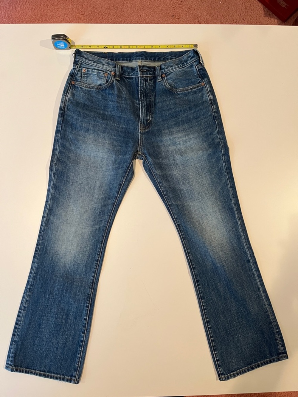RARE SOLD OUT OUTSTANDING 70S SELVEDGE BOOTCUT DENIM JEANS 32
